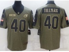 Arizona Cardinals #40 Pat Tillman 2021 Green Salute To Service Jersey