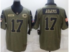 Green Bay Packers #17 Davante Adams 2021 Green Salute To Service Jersey