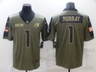 Arizona Cardinals #1 Kyler Murray 2021 Green Salute To Service Jersey