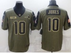 New England Patriots #10 Mac Jones 2021 Green Salute To Service Jersey