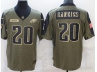 Philadelphia Eagles #20 Brian Dawkins 2021 Green Salute To Service Jersey