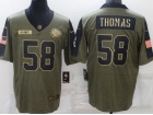 Kansas City Chiefs #58 Derrick D.Thomas 2021 Green Salute To Service Jersey