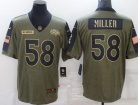 Denver Broncos #58 Von Miller 2021 Green Salute To Service Jersey