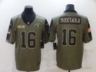 San Francisco 49ers #16 Joe Montana 2021 Green Salute To Service Jersey