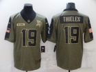 Minnesota Vikings #19 Adam Thielen 2021 Green Salute To Service Jersey