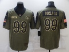 Los Angeles Rams #99 Aaron Donald 2021 Green Salute To Service Jersey