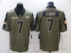 Denver Broncos #7 John Elway 2021 Green Salute To Service Jersey