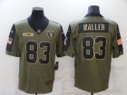 Las Vegas Raiders #83 Darren Waller 2021 Green Salute To Service Jersey