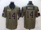 Buffalo Bills #14 Stefon Diggs 2021 Green Salute To Service Jersey