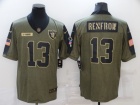 Las Vegas Raiders #13 Hunter Renfrow 2021 Green Salute To Service Jersey