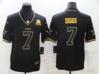 Dallas Cowboys #7 Trevon Diggs Black with Golden Name ​Limited Jersey