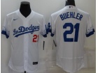 Nike Los Angeles Dodgers #21 Walker Buehler White City Flexbase Jersey