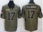 Washington Redskins #17 Terry McLaurin 2021 Green Salute To Service Jersey