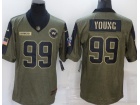 Washington Redskins #99 Chase Young 2021 Green Salute To Service Jersey