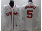 Nike Boston Red Sox #5 Enrique Hernandez White Cool Base Jersey