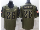 Philadelphia Eagles #26 Miles Sanders 2021 Green Salute To Service Jersey