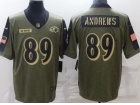 Baltimore Ravens #89 Mark Andrews 2021 Green Salute To Service Jersey