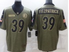 Pittsburgh Steelers #39 Minkah Fitzpatrick 2021 Green Salute To Service Jersey