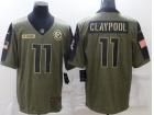 Pittsburgh Steelers #11 Chase Claypool 2021 Green Salute To Service Jersey