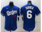 Nike Los Angeles Dodgers #6 Justin Turner Blue Flexbase Jersey