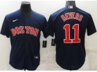 Nike Boston Red Sox #11 Rafael Devers Blue Cool Base Jersey