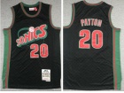 Seattle SuperSonics #20 Gary Payton Black With Red Throwback Jersey