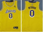 Nike Los Angeles Lakers #0 Russell Westbrook Yellow 2021 Jersey