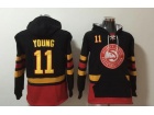 Atlanta Hawks #11 Trae Young Black Hoodies