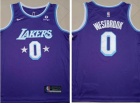 Nike Los Angeles Lakers #0 Russell Westbrook Purple 2021-2022 City Jerse