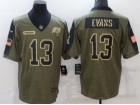 Tampa Bay Buccaneers #13 Mike Evans 2021 Green Salute To Service Jersey