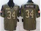 Chicago Bears #34 Walter Payton Green Camo 2021 Salute To Service Jersey