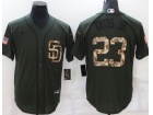 Nike San Diego Padres #23 Fernando Tatis Jr Green With Camo Jersey