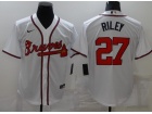 Nike Atlanta Braves #27 Austin Riley White Cool Base Jersey