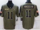 Las Vegas Raiders #11 Henry Ruggs III 2021 Green Salute To Service Jersey