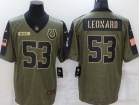 Indianapolis Colts #53 Darius Leonard 2021 Green Salute To Service Jersey