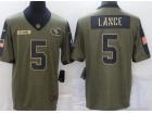 San Francisco 49ers #5 Trey Lance Green 2021 Salute To Service Jersey