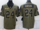 Washington Redskins #24 Antonio Gibson Green 2021 Salute To Service Jersey