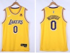 Nike Los Angeles Lakers #0 Russell Westbrook Yellow 75th Jersey