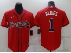 Nike Atlanta Braves #1 Ozzie Albies Red Cool Base Jersey