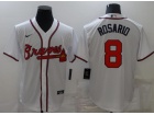 Nike Atlanta Braves #8 Eddie Rosario White Cool Base Jersey