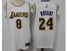 Los Angeles Lakers #8/24 Kobe Bryant White 75th Jersey