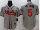 Nike Atlanta Braves #5 Freddie Freeman Grey Cool Base Jersey