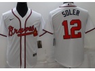 Nike Atlanta Braves #12 Jorge Soler White Cool Base Jersey