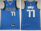 Nike Dallas Mavericks #77 Luka Doncic Blue 75th Jersey