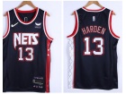 Nike Brooklyn Nets #13 James Harden Navy Blue 2021-2022 City 75th Jerseys