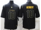 Los Angeles Chargers #10 Justin Herbert Black Golden Jersey