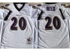 Baltimore Ravens #20 Ed Reed White Throwback Jersey