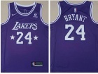 Nike Los Angeles Lakers #24 Kobe Bryant Purple 2021-2022 City Jersey