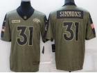 Denver Broncos #31 Justin Simmons 2021 Green Salute To Service Jersey