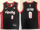 Nike Portland Trail Blazers #0 Damian Lillard Black 2021-2022 City Jerseys